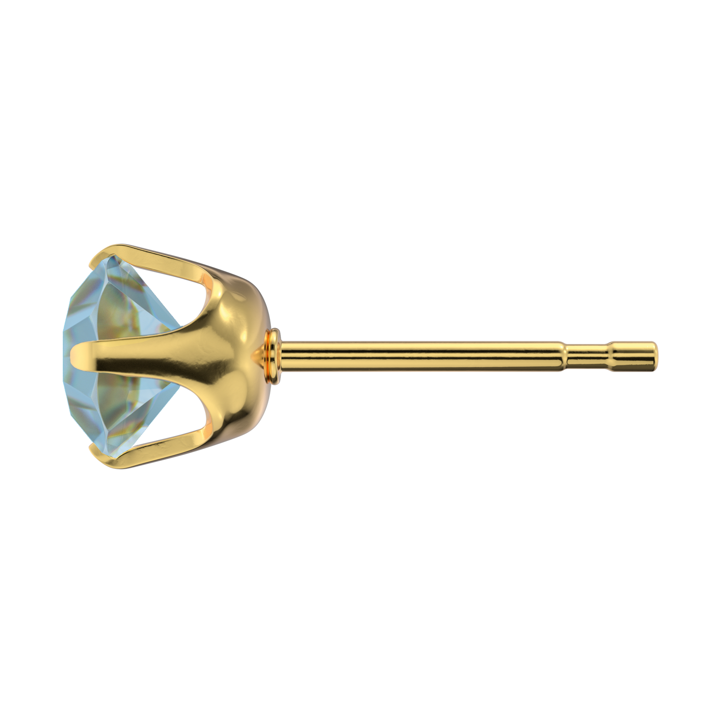 Sensitive by STUDEX® Prong Setting March Aquamarine Tube Cube