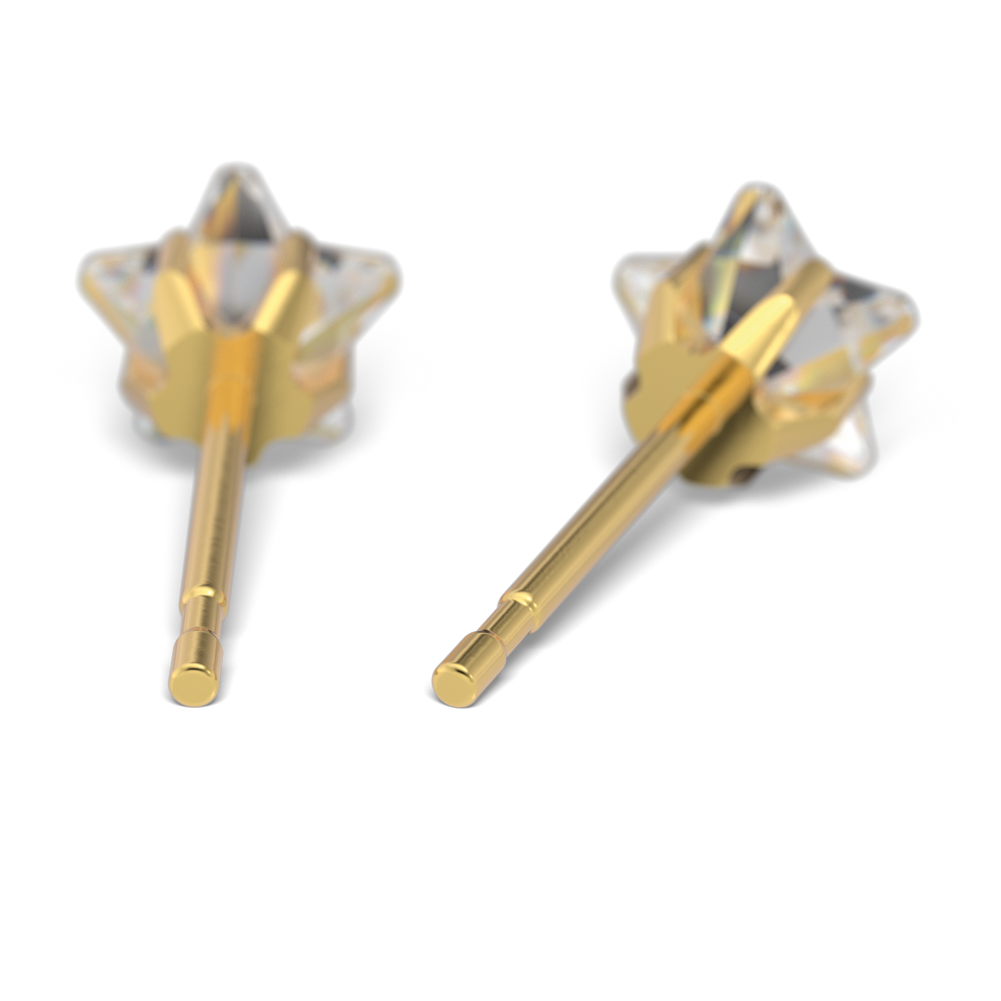 Sensitive by STUDEX® Prong Setting Cubic Zirconia Star Cut Tube Cube